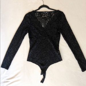 Black lace bodysuit size
